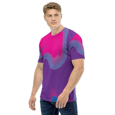Abstract Art Galactic Ombre Starry Heaven Designer Men's T-shirt - kayzers