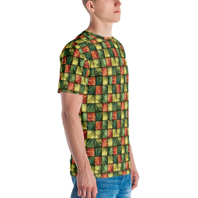 Weed Hemp Marijuana Cannabis Leaf Leaves Pattern Men's T-shirt A003 - kayzers
