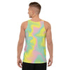 Pink Mint Green Yellow Tinge Hues Ombre Iridescence Holographic Colorful Tank Top - kayzers