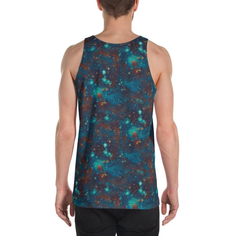 Blue Sky Galaxy Stars Space Abstract Clouds Unisex Tank Top - kayzers