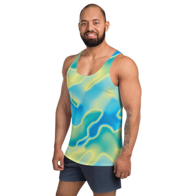 Green Blue Holographic Iridescence Abstract Colorful Art Tank Top - kayzers