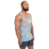 Blue Pink Holographic Iridescence Abstract Colorful Art Tank Top - kayzers