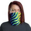 Colorful Waves Strings Lights Psychedelic Lsd Neck Gaiter - kayzers