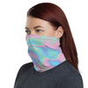 Cotton Candy Holographic Iridescence Clouds Neck Gaiter - kayzers