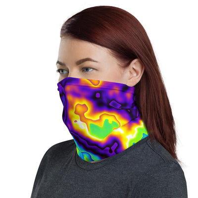 Abstract Colorful Psychedelic Paint Dmt Lsd Neck Gaiter - kayzers