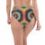 Sexy Psychedelic Waves Illusion Recycled high-waisted bikini bottom - kayzers