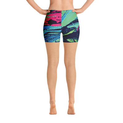 Abstract Colorful Paint Splash Women's Shorts - kayzers