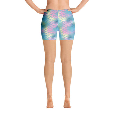 Mermaid Scales Iridescence Glitter Ocean Women's Shorts - kayzers