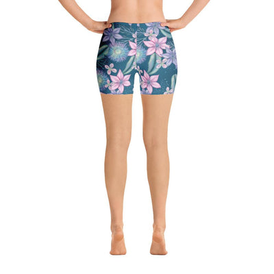Floral Aquatic Flowers Women's Shorts - kayzers