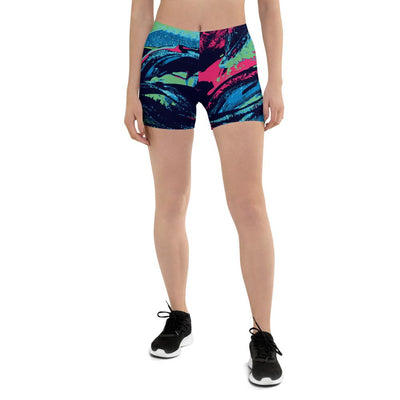 Abstract Colorful Paint Splash Women's Shorts - kayzers