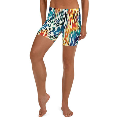 Colorful Animal Leopard Print Women's Shorts - kayzers