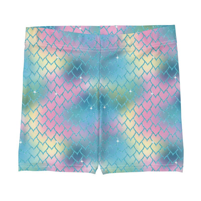 Mermaid Scales Iridescence Glitter Ocean Women's Shorts - kayzers