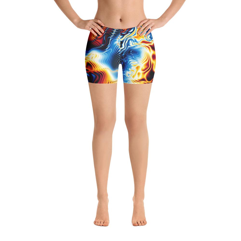 Abstract Psychedelic Lsd Dmt Trippy Art Women's Shorts - kayzers