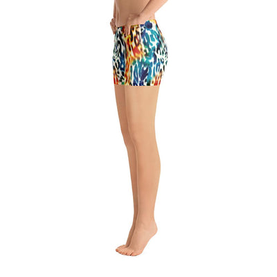 Colorful Animal Leopard Print Women's Shorts - kayzers