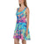 Colorful Holographic Iridescent Skater Dress - kayzers
