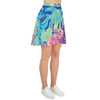 Abstract Colorful Holographic Iridescence Skater Skirt - kayzers