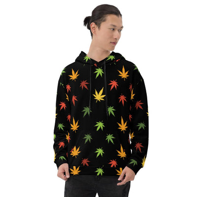Weed Leaf Zip up Athletic Hoodie, Cannabis Leaf Hoodie, Psychedelic Hoodie, 420 Hoodie, Marijuana Hoodie