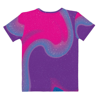 Abstract Art Galactic Ombre Starry Heaven Designer Women's T-shirt - kayzers