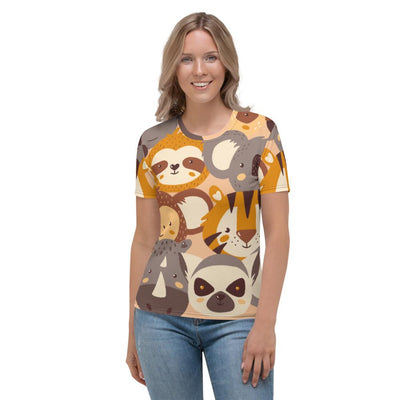 Cute Jungle Forest Animals Women's T-shirt - kayzers