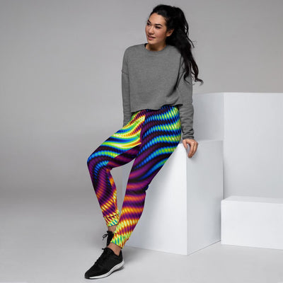 Psychedelic Liquid Waves Abstract Alien Dmt Lsd Women's Joggers - kayzers