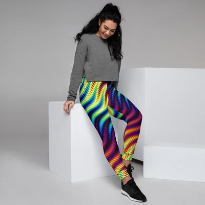 Psychedelic Liquid Waves Abstract Alien Dmt Lsd Women's Joggers - kayzers