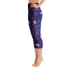 Abstract Alien Galaxy Print Yoga Capri Leggings With Pockets - kayzers