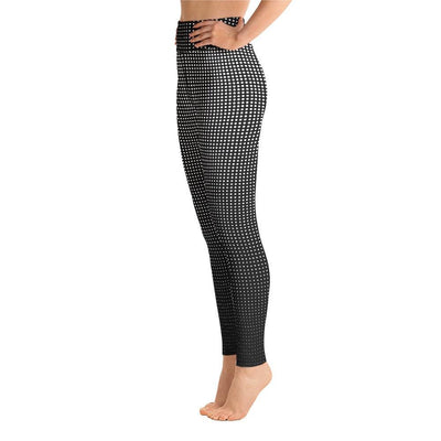 Halftone Dots Print High Waist Yoga Leggings - kayzers