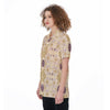 Mustard Teal Bohemian Aesthetic Print Women's Shirt