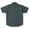Blue Floral Flowers Print Men's Short Sleeve Button Down Shirt - kayzers