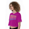 Pink Unfuckwithable Print Cropped T-Shirt, Unfuckwithable Print Crop Top