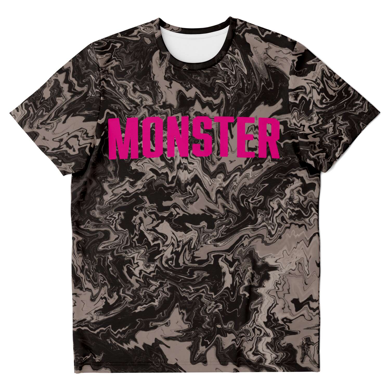 Dirty Mud Liquid Monster Print Unisex T-shirt - kayzers
