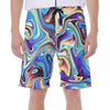 Liquid Psychedelic Print Men's Beach Shorts