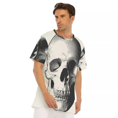 Skull Print Men's O-Neck T-Shirt | Cotton