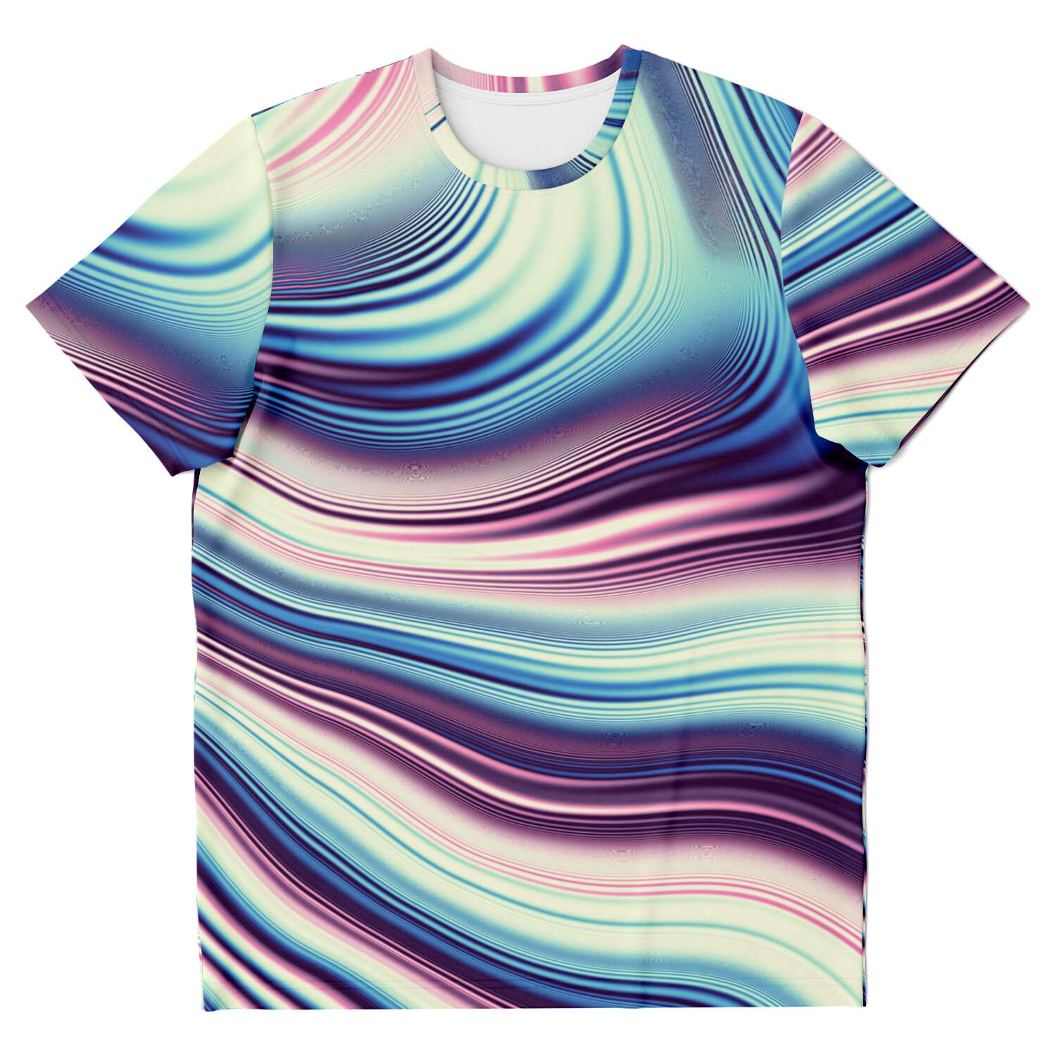 Abstract Psychedelic Paint Liquid Waves Pattern Men Women T-shirt - kayzers