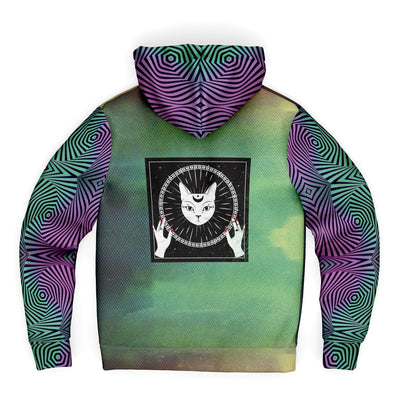 Hypnotic Trippy Psychedelic Funky Optical Illusion Hoodie Zip Up