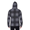 Illusion Print Men's Pullover Hoodie With Mask, Black Mask Hoodie