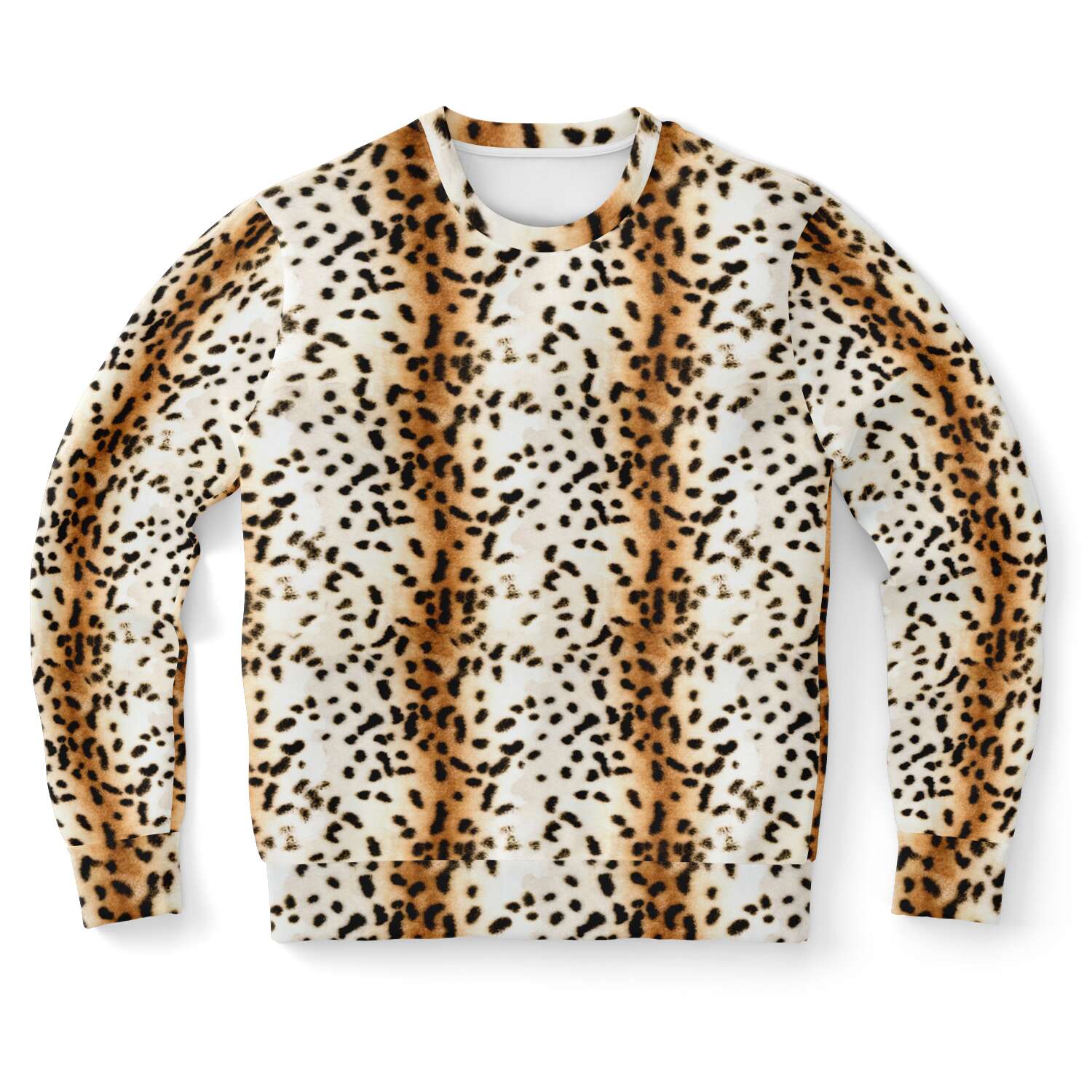 White Leopard Forest Animal Print Sweatshirt