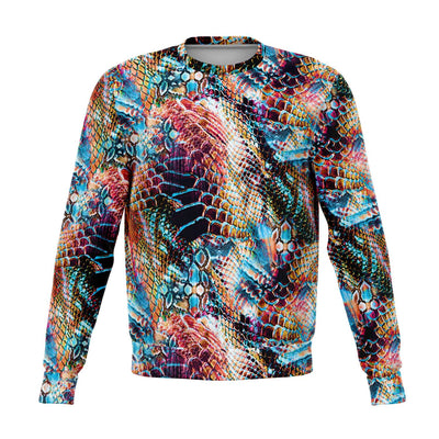 Abstract Colorful Snake Print Sweatshirt