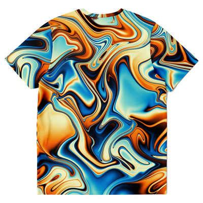 Liquid Spirals Waves Paint Psychedelic DMT LSD EDM Festival Abstract Men Women T-shirt - kayzers