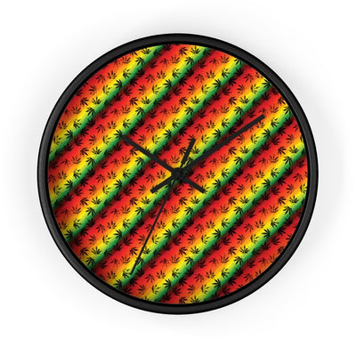 Weed Hemp Cannabis Marijuana Leaf Pattern Wall clock - kayzers