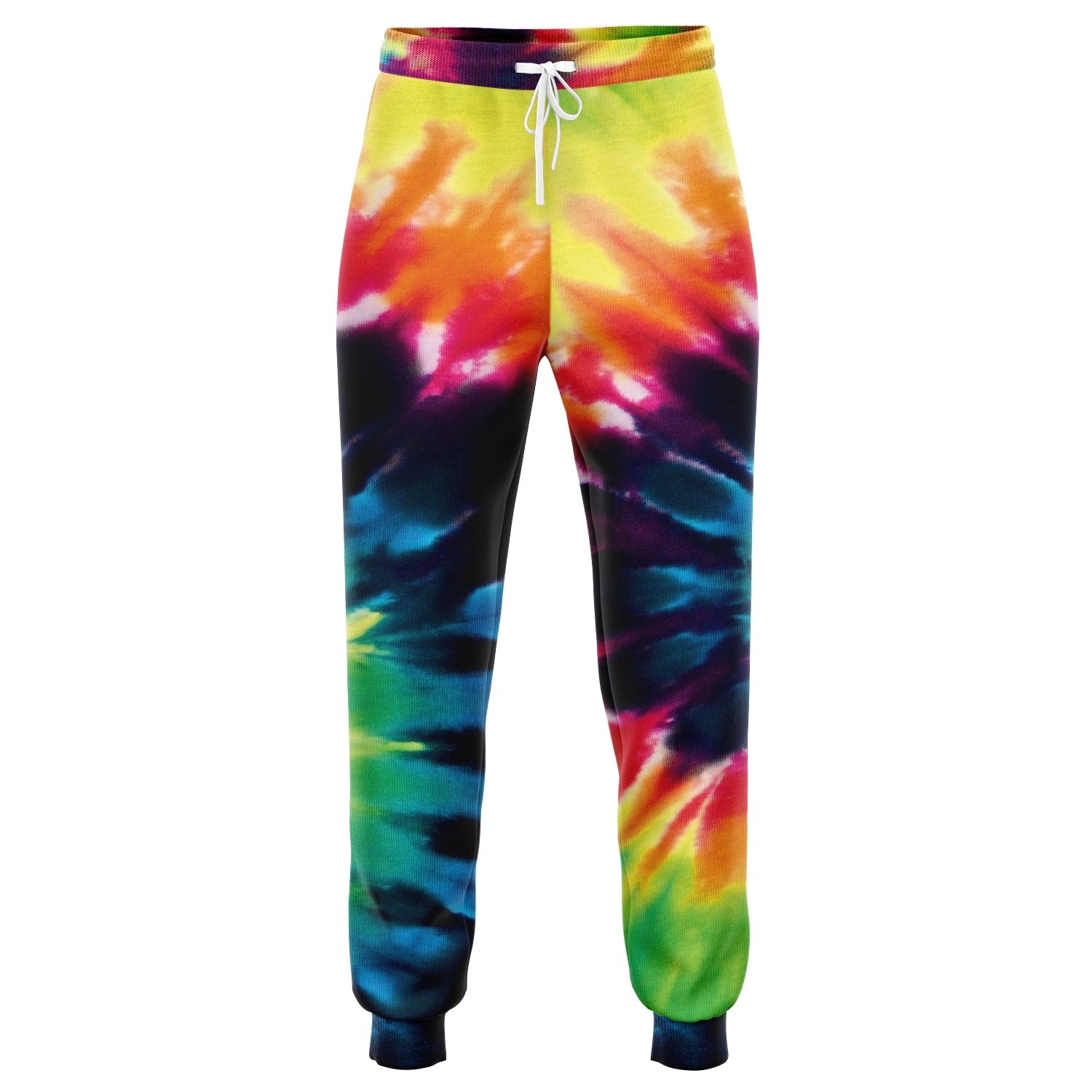 Peace Sign Tie Dye Print Unisex Relaxed Fashion Joggers