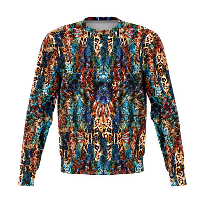 Abstract Art Forest Leopard Snake Animal Print Sweatshirt