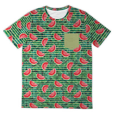 Tropical Watermelon Pocket T Shirt