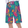 Tropical Palm Leaves Hawaiian Print Men's Beach Shorts