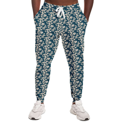 Floral Cherry Blossom Flowers Unisex Joggers - kayzers