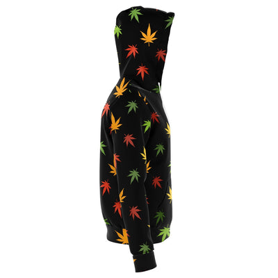 Weed Leaf Zip up Hoodie, Cannabis Leaf Hoodie, Psychedelic Hoodie, 420 Hoodie, Marijuana Hoodie
