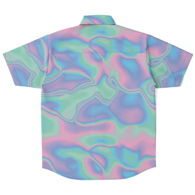 Pink Blue Holographic Iridescence Shirt - kayzers