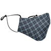 Grey And Black Check Plaid Print Adult Youth Kids Children Adjustable Face Mask With Filter - kayzers