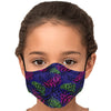 Floral Leaves Animal Pattern Adult Youth Kids Adjustable Face Mask With Filter - kayzers