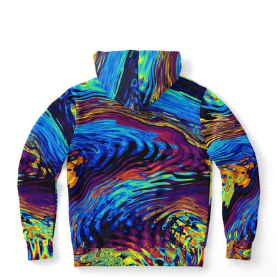 Abstract Waves Texture Beach Ocean Graphic Psychedelic Pullover Hoodie - kayzers